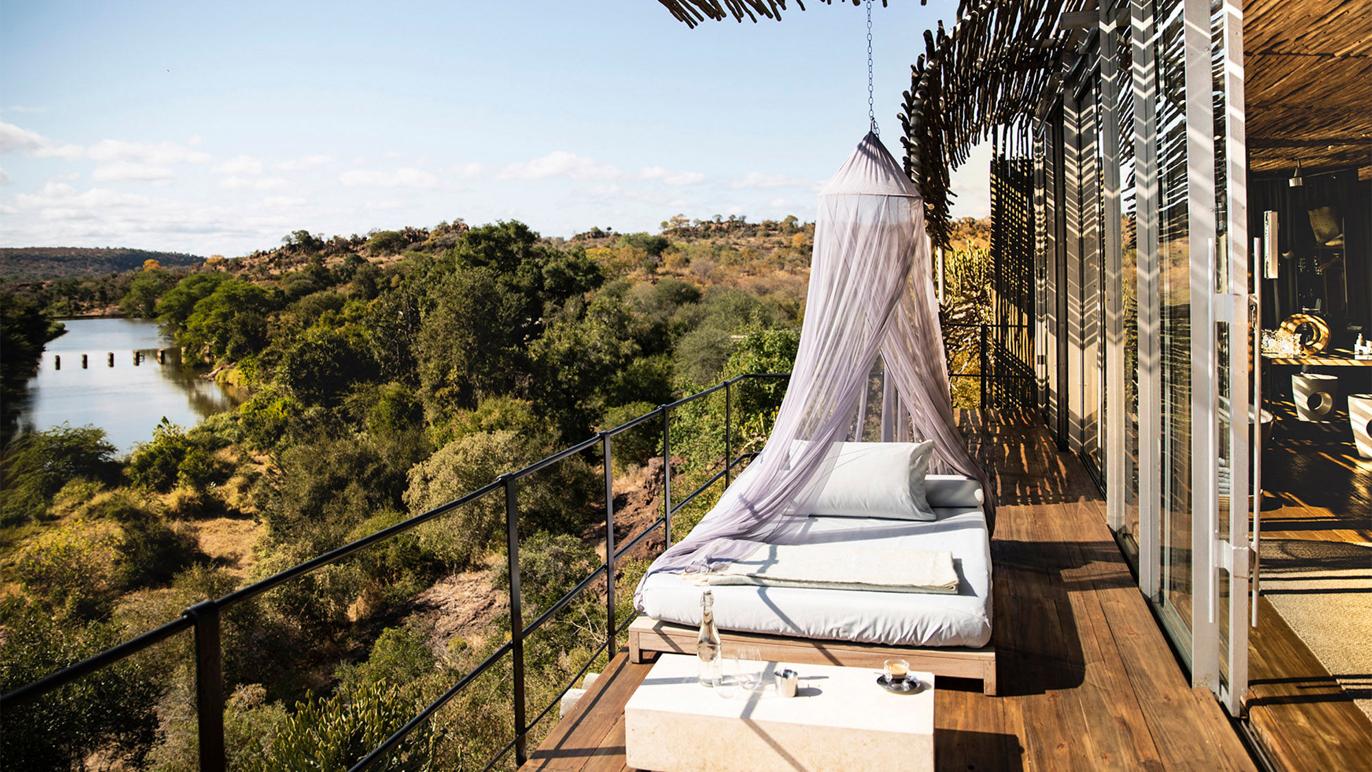 Guests at the Singita Lebombo can opt for sleeping arrangements outdoors, along with a few sleep rituals to welcome restorative sleep.