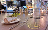 The bar area at Stubborn Seed in South Beach, a Michelin-star restaurant.