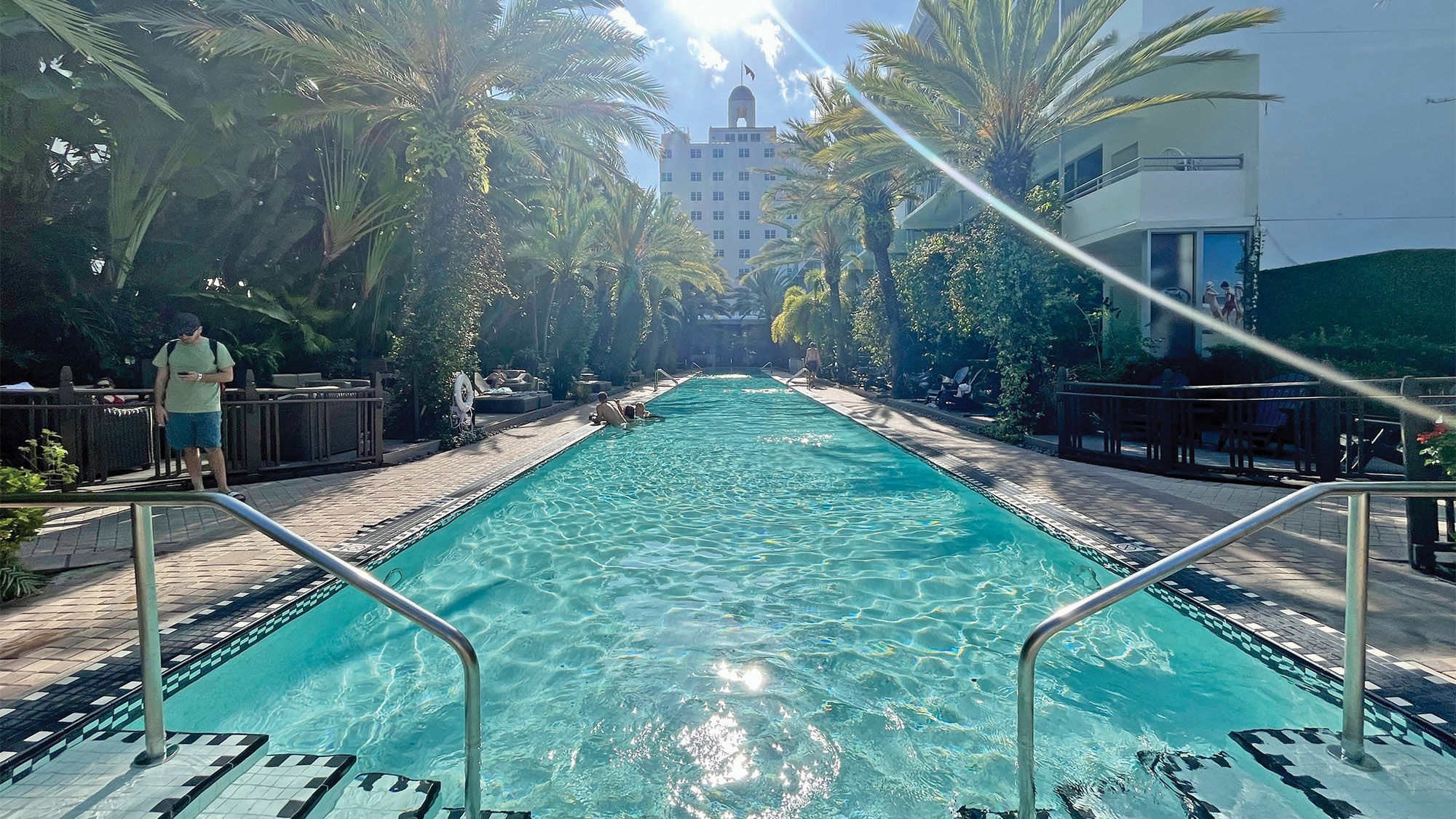 The pool at The National Hotel in South Beach.