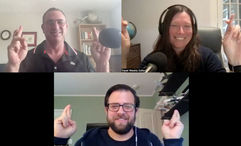 This week on the Folo by Travel Weekly podcast, we discuss summer air-travel trends. Clockwise from top left: Aviation editor Robert Silk, host Rebecca Tobin and Cranky Concierge founder Brett Snyder.