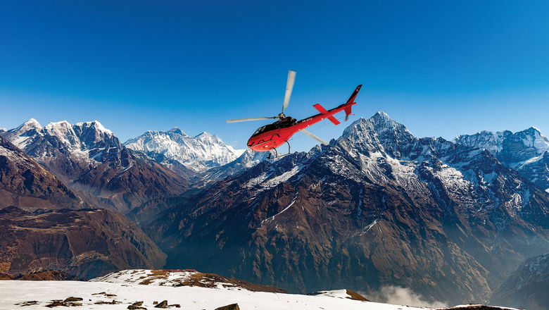 A Remote Lands helicopter tour near Mount Everest.
