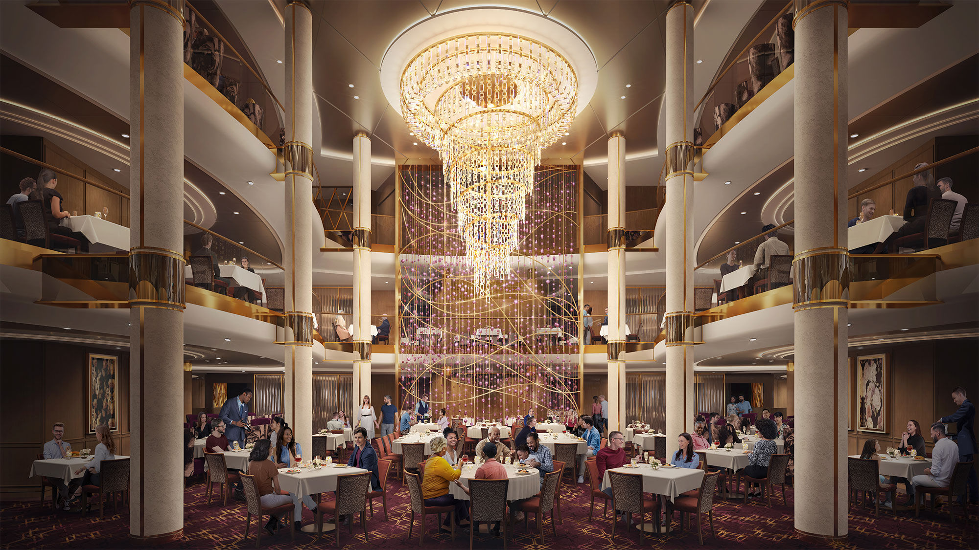 The Icon of the Seas will have a three-level dining room.