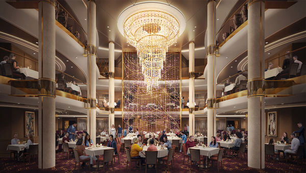 The Icon of the Seas will have a three-level dining room. The Icon of the Seas will have a three-level dining room.