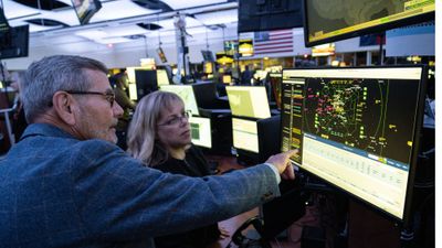 NASA's Digital Information Platform's Collaborative Digital Departure Reroute tools displayed at Southwest Airlines' network operations control in Dallas.