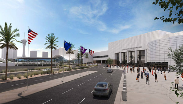 A rendering of the outdoor plaza planned for the Las Vegas Convention Center's South Hall.