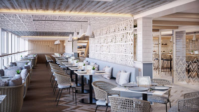 The Aquamar Kitchen on the Oceania Vista is a new concept for Oceania Cruises.