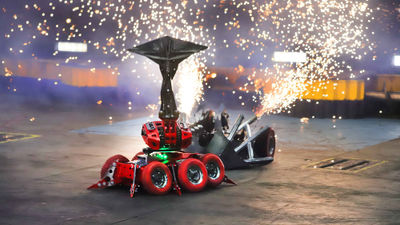 "Battlebots: Destruct-a-thon" in Las Vegas features five or six one-on-one robot battles during each show.