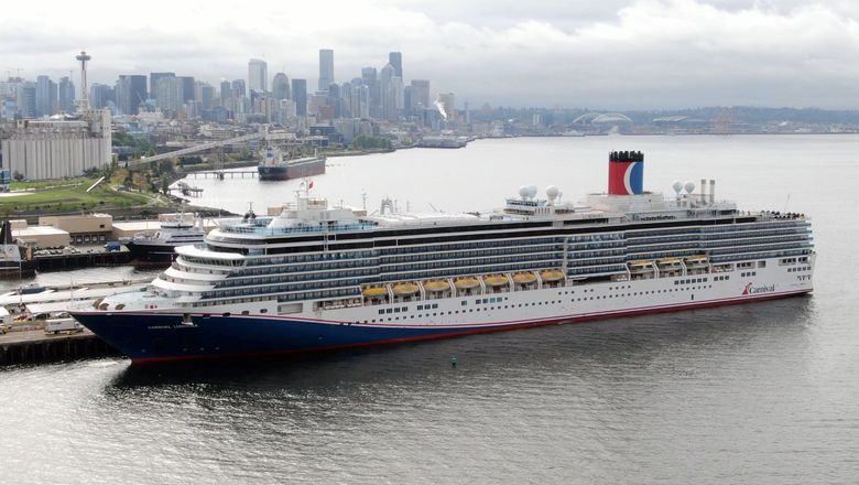 The Carnival Luminosa arrives in Seattle for its summer season of Alaska cruises.