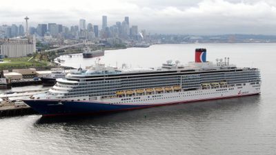 Carnival Corp. reported first-quarter revenue of $5.8 billion, more than $400 million above last year's Q1.