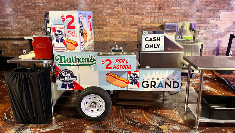 The Downtown Grand introduced its "Welcome Back to the Downtown Deal," several budget-friendly options, including a Nathan's Famous hot dog and draft Pabst Blue Ribbon for $2.