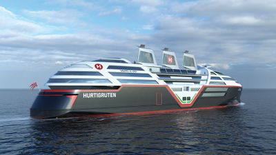 Hurtigruten plans to design its zero-emissions ship with a streamlined shape to reduce air resistance.