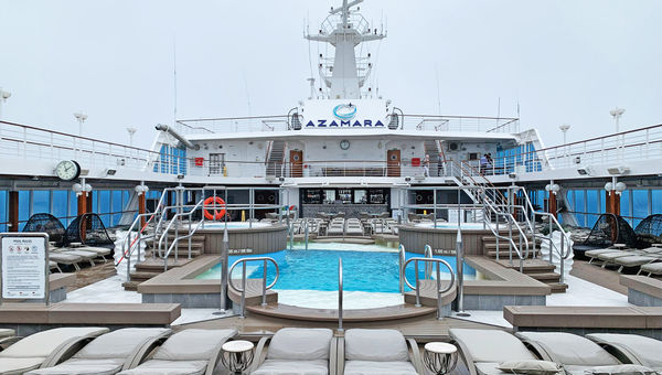 The pool deck on the Azamara Quest.