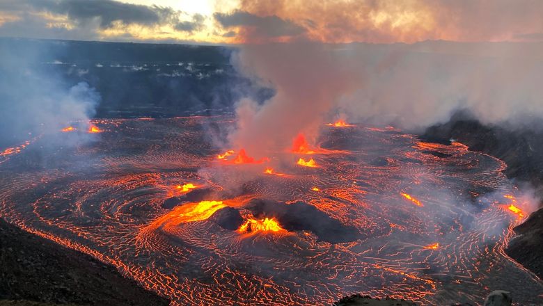 A summit eruption of the Kilauea volcano on June 7.