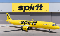 Spirit unveiled its first Airbus A321neo at its Detroit maintenance hangar on Monday.