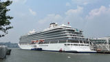 The Viking Saturn docked in New York for its naming ceremony on June 6.