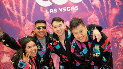 Attendees at Vibee's Hotel EDC event, a Resorts World takeover held from May 19-22 during the 2023 Electric Daisy Carnival in Las Vegas.