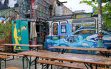An example of graffiti-covered "buildings" in Bahnwarter Thiel.