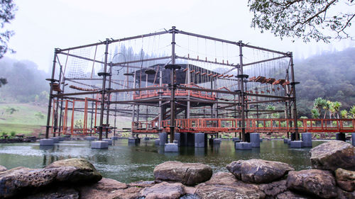 The adventure tower provides a challenge for adults and kids alike. The adventure tower provides a challenge for adults and kids alike.