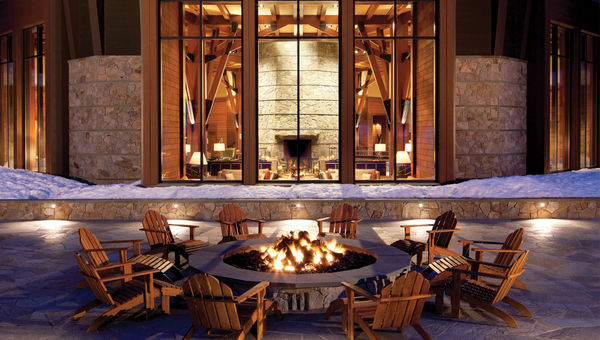 A fire pit at the hotel. A fire pit at the hotel.