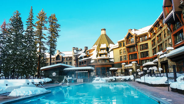 The hotel's heated pool. The hotel's heated pool.