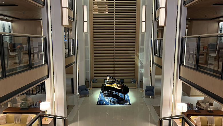 The VIking Saturn's atrium. The ship is the 10th in the Viking oceangoing fleet.
