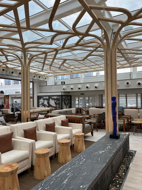 Viking's Wintergarden design, which evokes a tree canopy. Viking's Wintergarden design, which evokes a tree canopy.