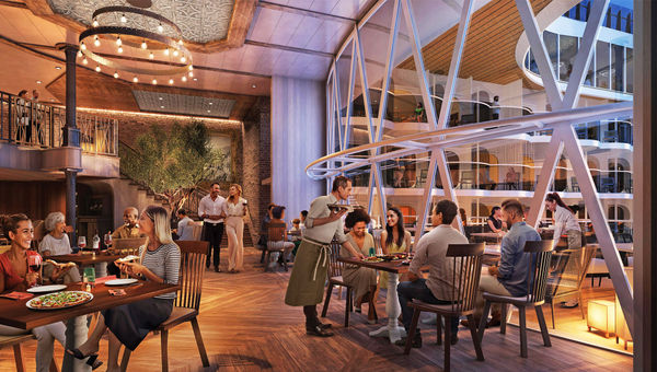 Giovanni's Italian Kitchen & Wine Bar will span two decks on Utopia of the Seas.