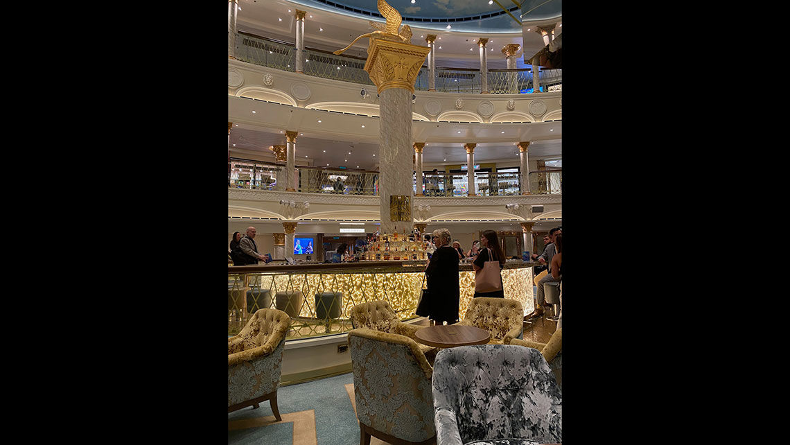 The atrium of the Carnival Venezia is fashioned after the Piazza San Marco in Venice, Italy.