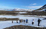 National Geographic Endurance guests hiking in Svalbard.