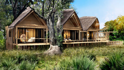 A rendering of some of the eight guest suites planned for the Tawana luxury safari camp, which Natural Selection expects to open next May.