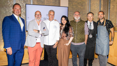 Some of the chefs who will be showing off their skills at the 15th annual Cayman Cookout, which will be hosted by celebrity chef Eric Ripert (third from left).