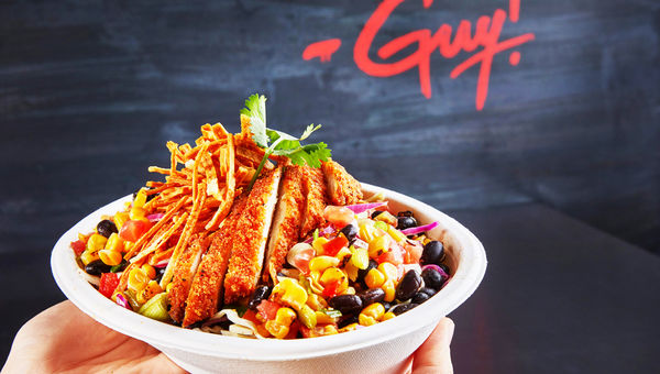 Mexican street corn is on the menu at Guy Fieri’s new quick-serve eatery at Caesars Palace, Chicken Guy. Mexican street corn is on the menu at Guy Fieri’s new quick-serve eatery at Caesars Palace, Chicken Guy.