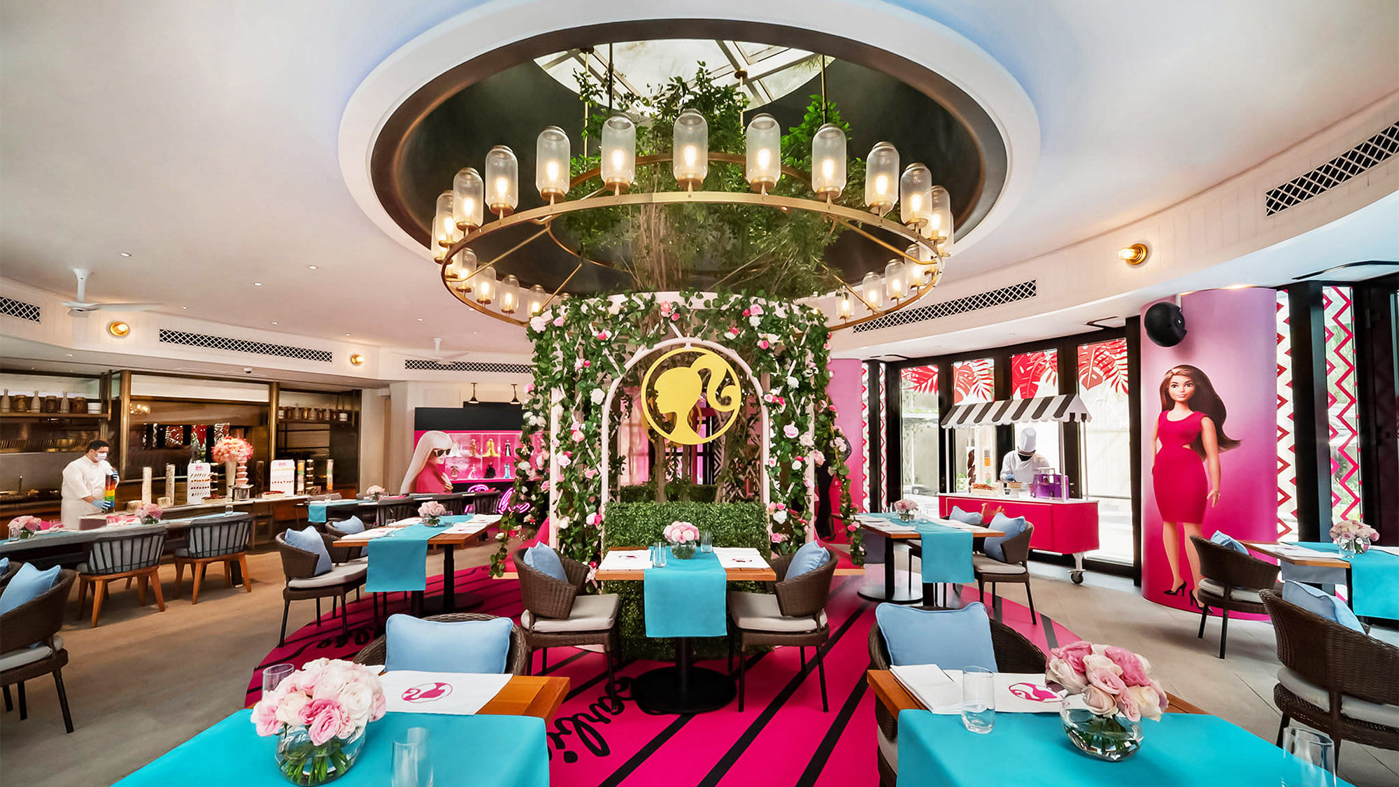 The Grand Hyatt Kuala Lumpur offers a Barbie-themed dining experience at the Barbie Cafe.