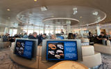 Lindblad fans will note that the Ice Lounge is the fleet's most state-of-the-art gathering area for daily talks and presentations, with high-definition screens in every seating nook.
