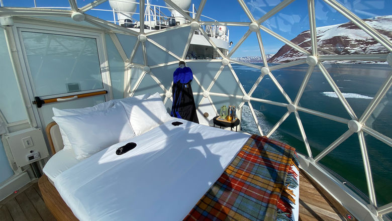 One of two "igloos" on the top deck of the National Geographic Endurance.