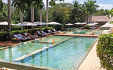 A family-friendly pool area at the Grand Velas Riviera Maya's wellness-focused, 254-room Zen Grand section.