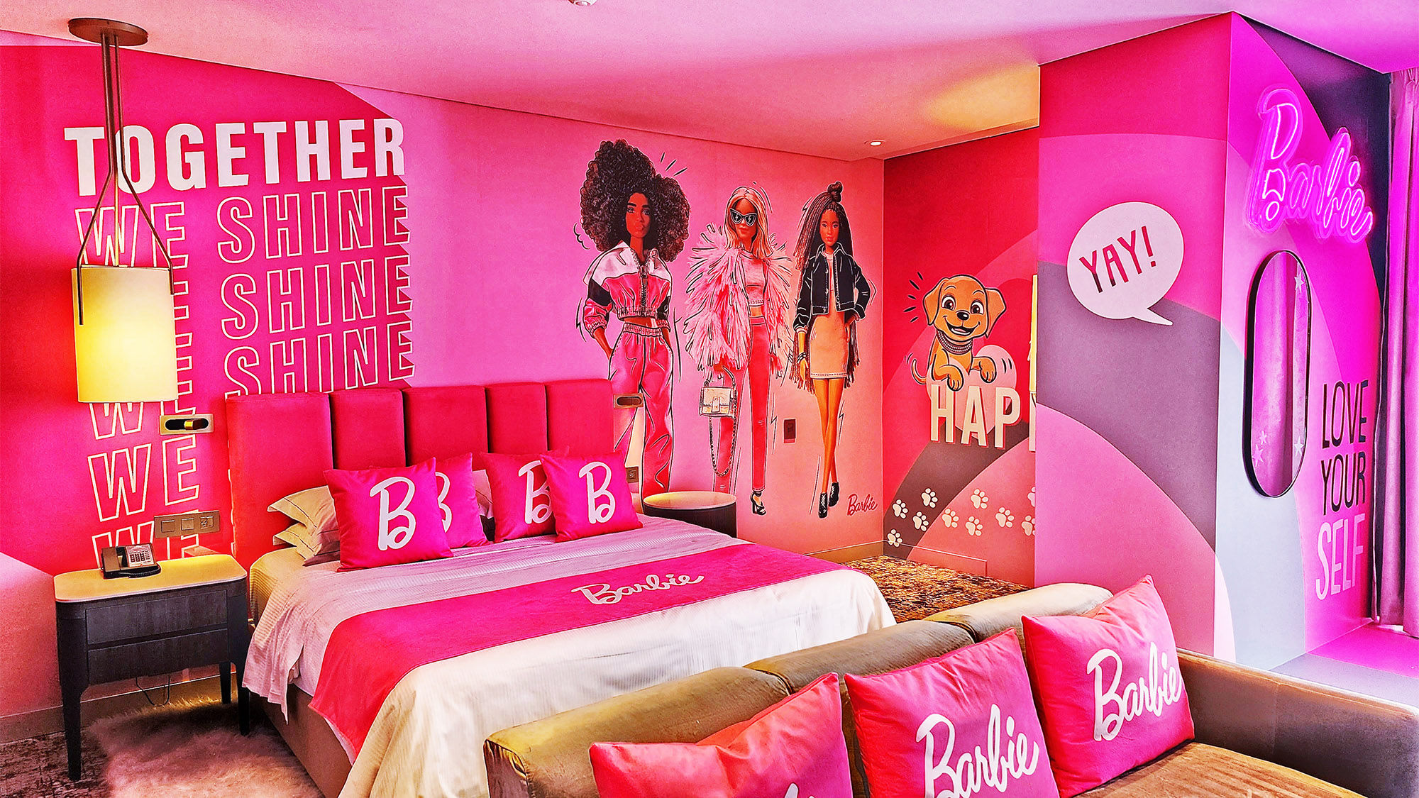 A Barbie-themed suite at the Hilton Bogota Corferias.