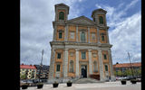 Fredrikskyrkan is an 18th-century baroque church that towers over the main city square in Karlskrona, Sweden.