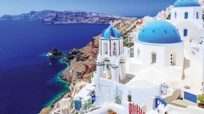 Santorini, Greece. Rail Europe has launched a new ferry line pass -- the Eurail Greek Islands Pass -- for travelers looking to explore the islands via national ferry services this summer.