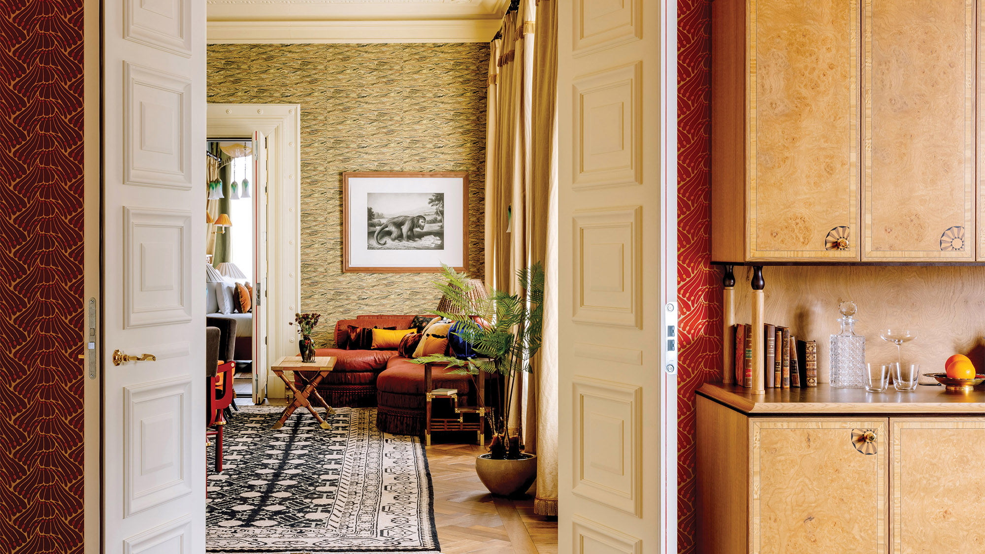 Rooms at Villa Inkognito evoke the private residence of an art connoisseur.