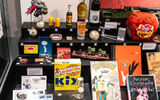 Artifacts showcase the early popularity of the atomic bomb and its impact on pop culture.