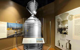 An exhibit at the Atomic Museum details how the Phoebus A-2 nuclear reactor engine worked.