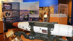 A replica of the B57 nuclear bomb is displayed at the Atomic Museum in Las Vegas.