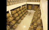 Rhum barrels at the Rhum Distillery Bologne, in Guadeloupe.