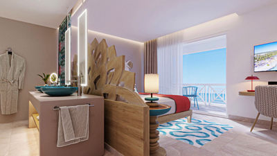 A rendering of a new Family Deluxe Room at Club Med Punta Cana.