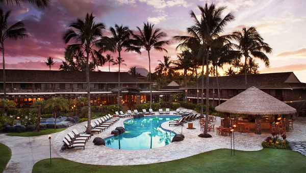 The oceanfront pool is the center of activity at the Ko'a Kea Resort on Kauai. The oceanfront pool is the center of activity at the Ko'a Kea Resort on Kauai.