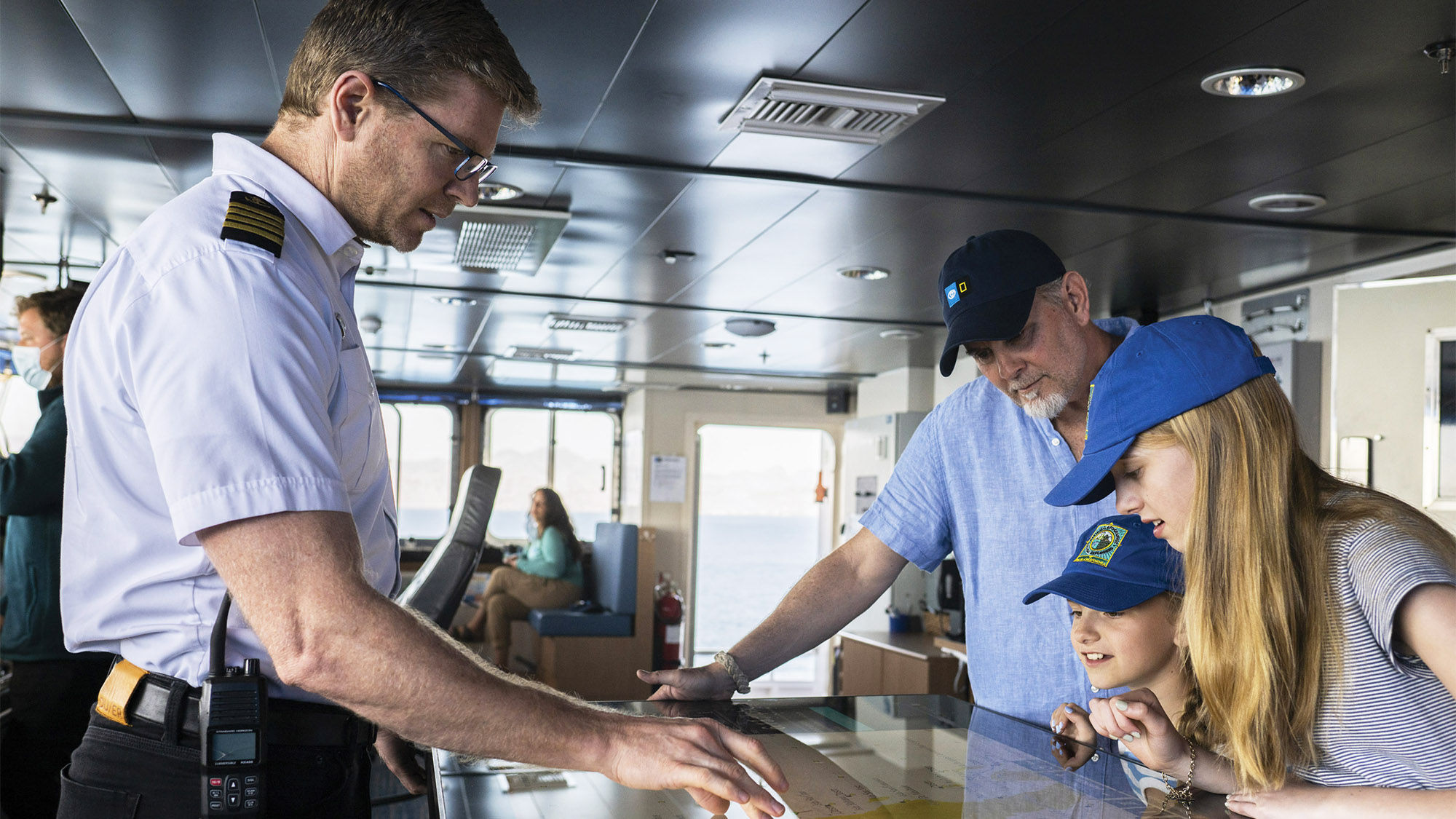 A learning experience aboard the National Geographic Venture. Lindblad says the educational aspect is a big draw with grandparents who book cruises.