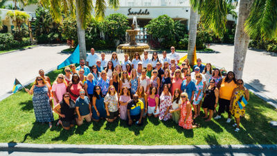 Travel advisors attending a recent Sandals Resorts' Back to the Beach training event.