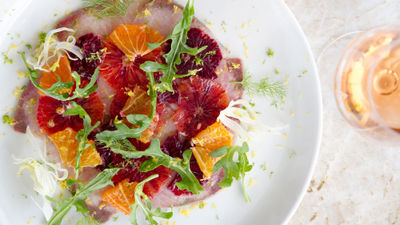 Carpaccio del giorno is among the meals on the menu at La Bettola restaurant at the Alohilani Resort in Waikiki.