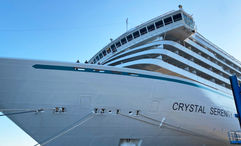 The refurbished Crystal Serenity in Naples.